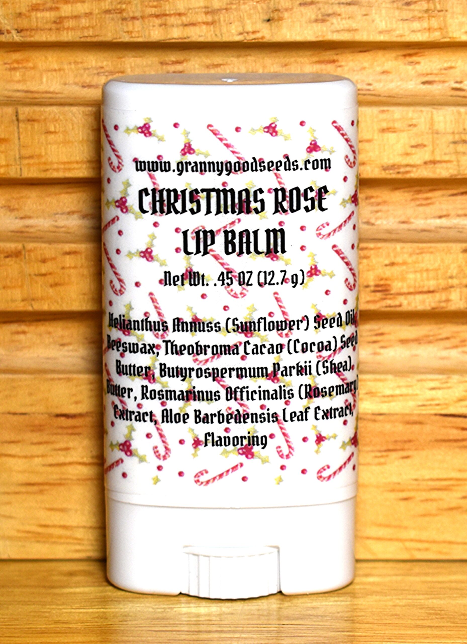 Christmas Rose Lip Balm with Peppermint